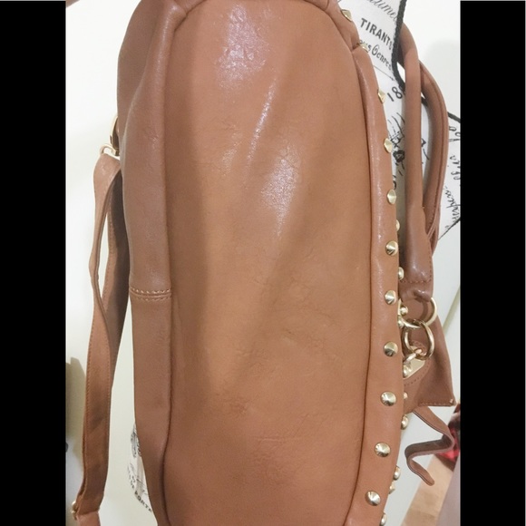 Metal dotted camel colored purse - Picture 8 of 8